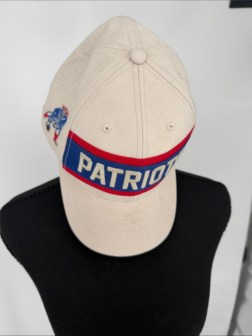 Patriots‎ Beige Cap with Red & Blue Accents